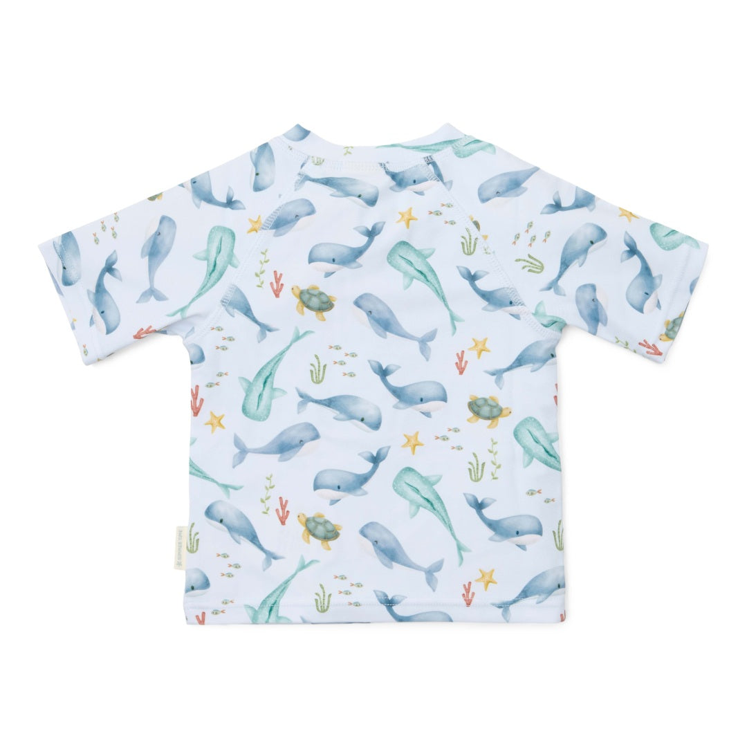 Short-sleeved swimming shirt Ocean Multi-colour | Little Dutch