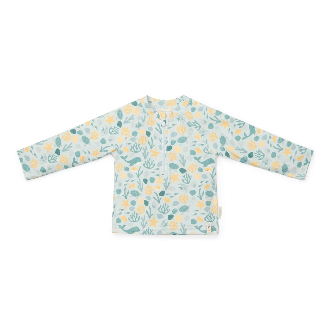Long-sleeved swimming shirt Seashells Multi-colour | Little Dutch