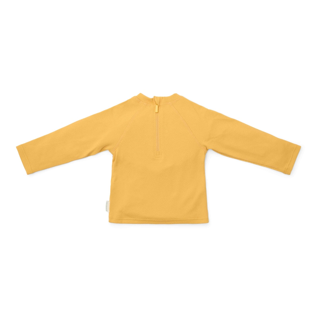 Long-sleeved swim shirt Seashells Sunny Yellow | Little Dutch