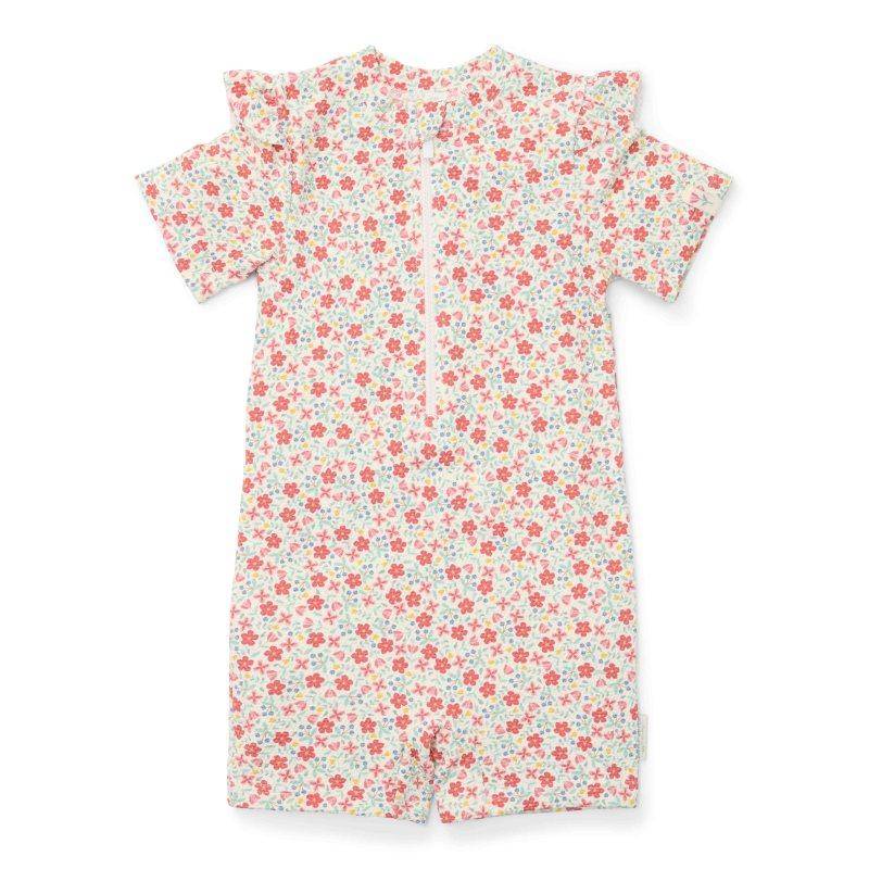 Short-sleeved swimsuit Sunny Flowers Multi-colour | Little Dutch