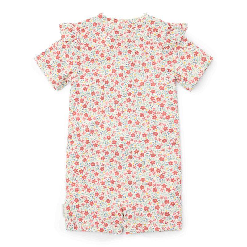 Short-sleeved swimsuit Sunny Flowers Multi-colour | Little Dutch