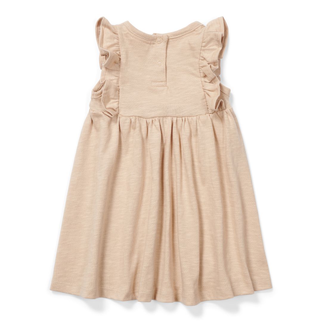 Beige sleeveless dress | Little Dutch