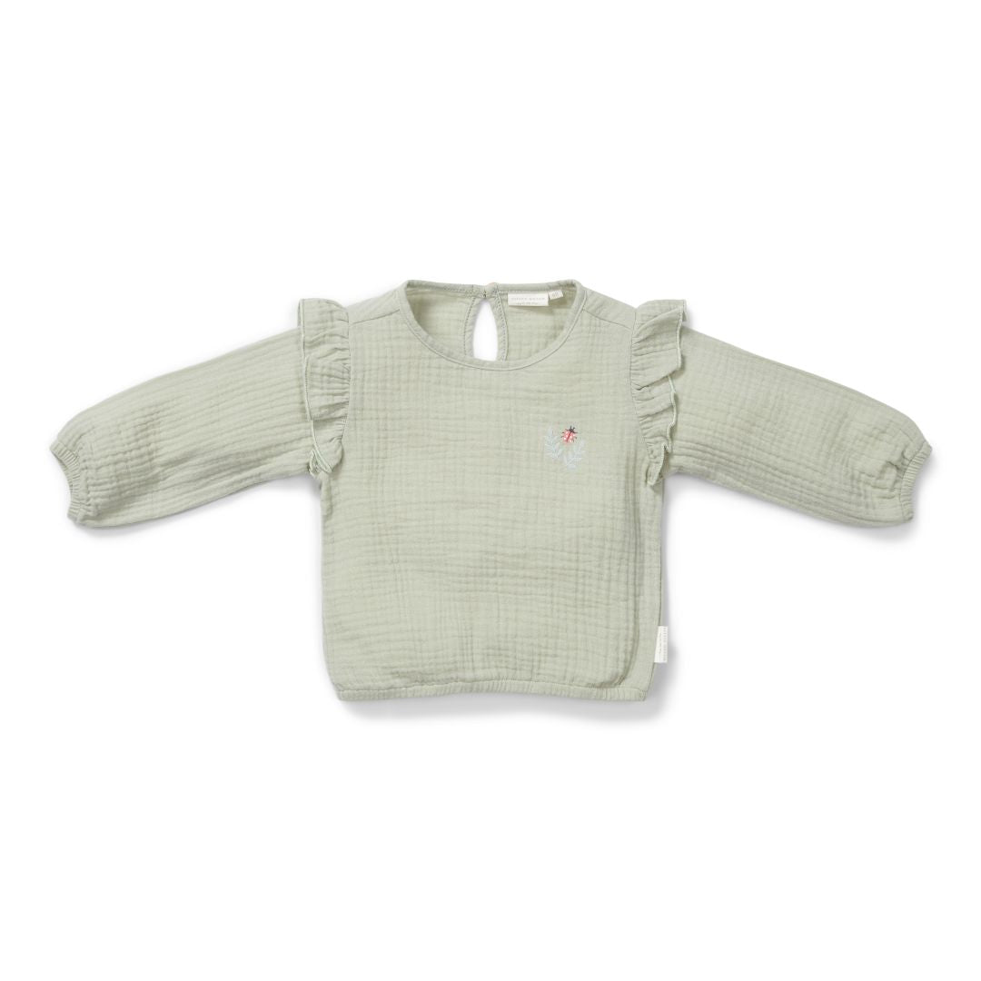 Blouse long sleeves Grass Green | Little Dutch