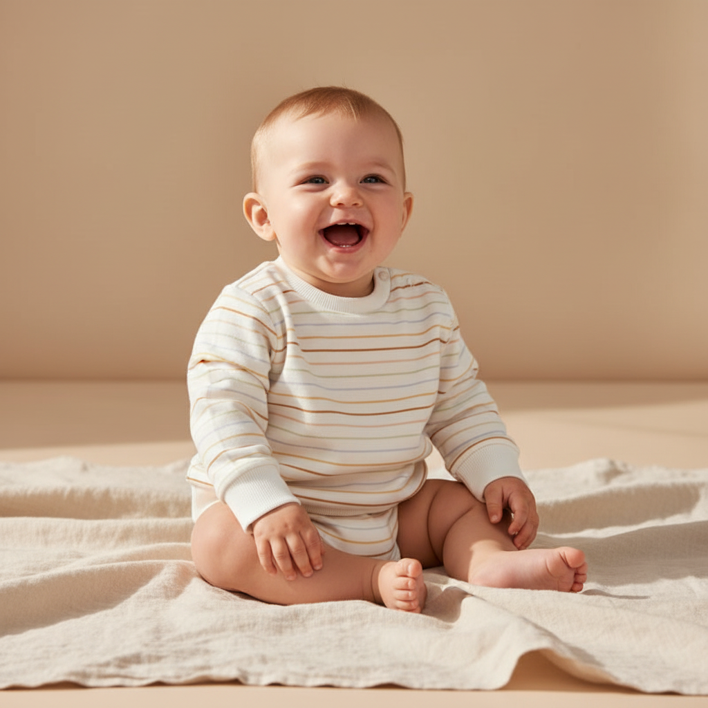 Sweater with narrow stripes | Little Dutch