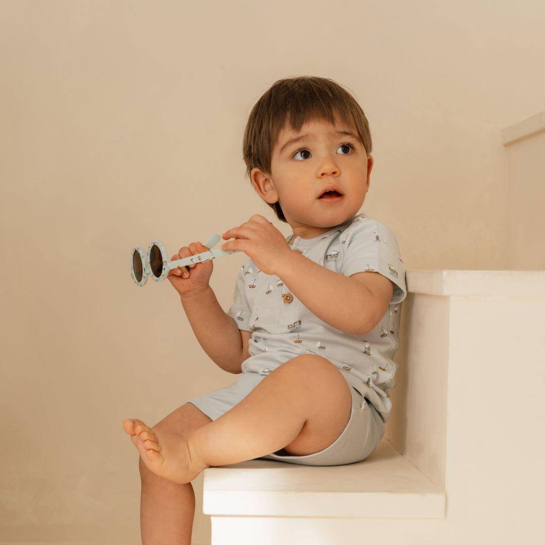 Short-sleeved T-shirt Sailors Bay Blue - 68 | Little Dutch