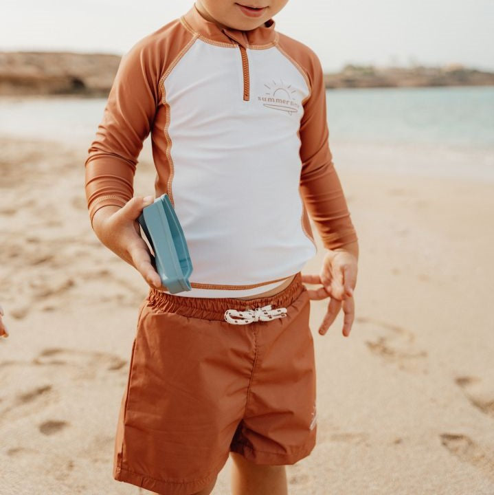 Long-sleeved swim shirt Vintage Sunny Stripes | Little Dutch