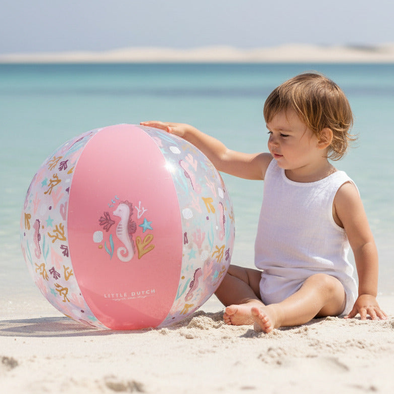 Beach ball Ocean Dreams Pink 35 cm | Little Dutch