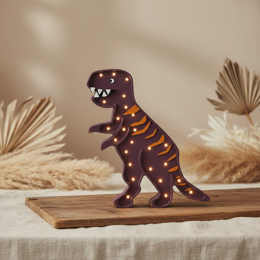 Dino T-Rex lamp purple orange | Little Lights