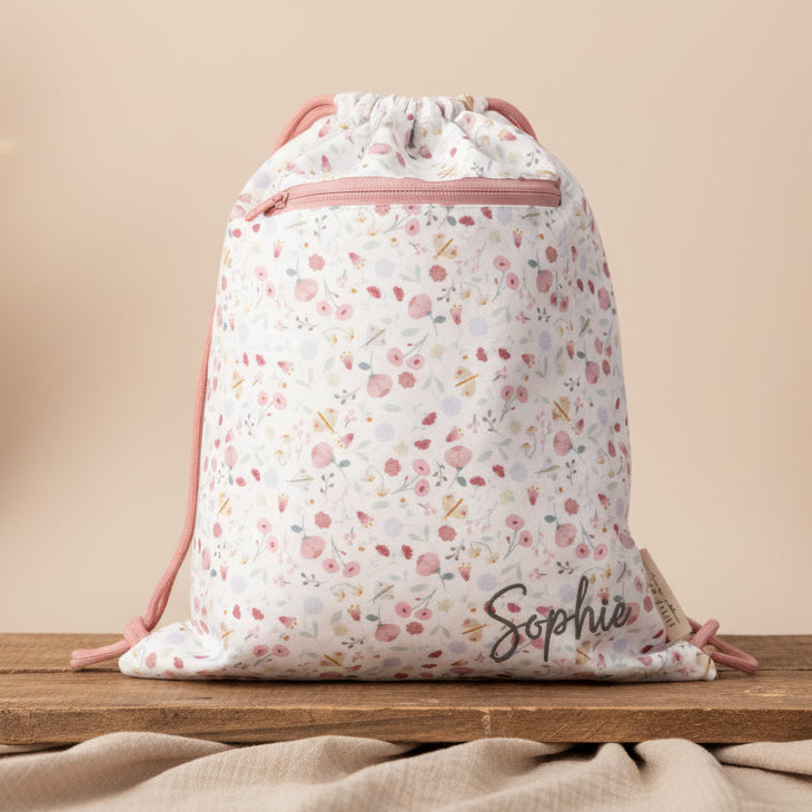 Drawstring bag Flowers &amp; Butterflies