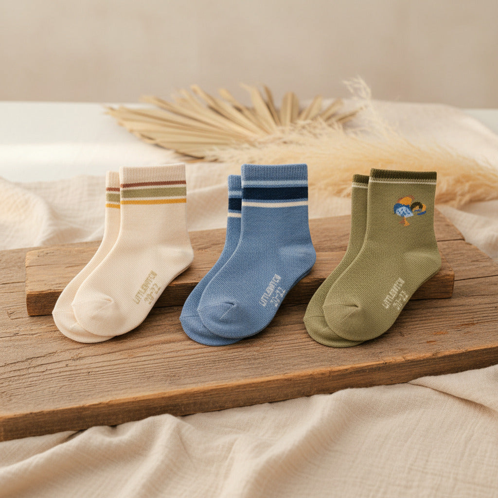 3-pack socks Multi - 17-19 = 6-12 months - Little Farm | Little Dutch