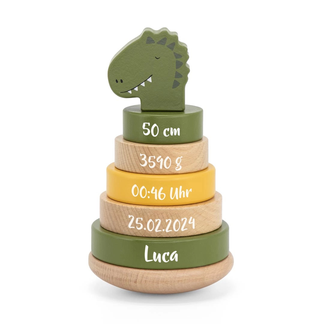 Wooden Stacking Tower - Mr. Dino - for Birth | Trixie