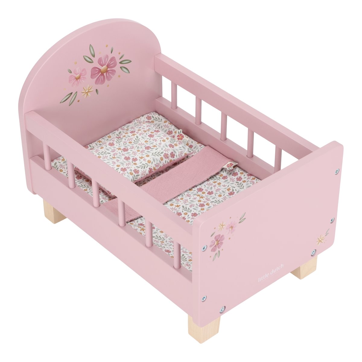 Wooden doll bed