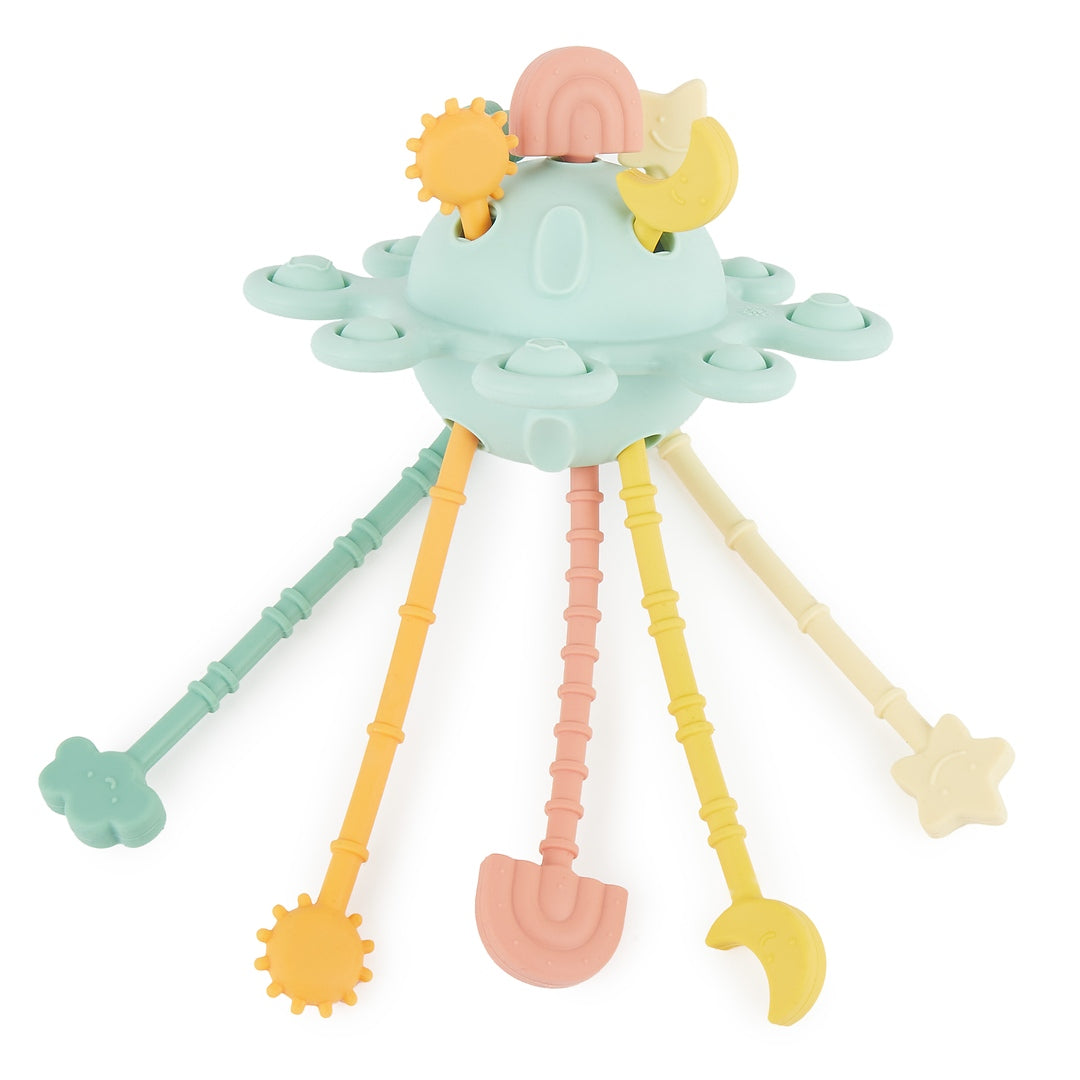 Silicone Montessori Activity Toy Planet - Eucalyptus | bieco