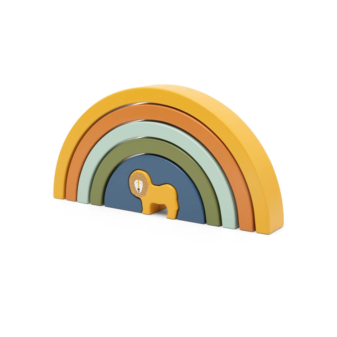 Rainbow Stacking Game made of wood - Mr. Lion | Trixie