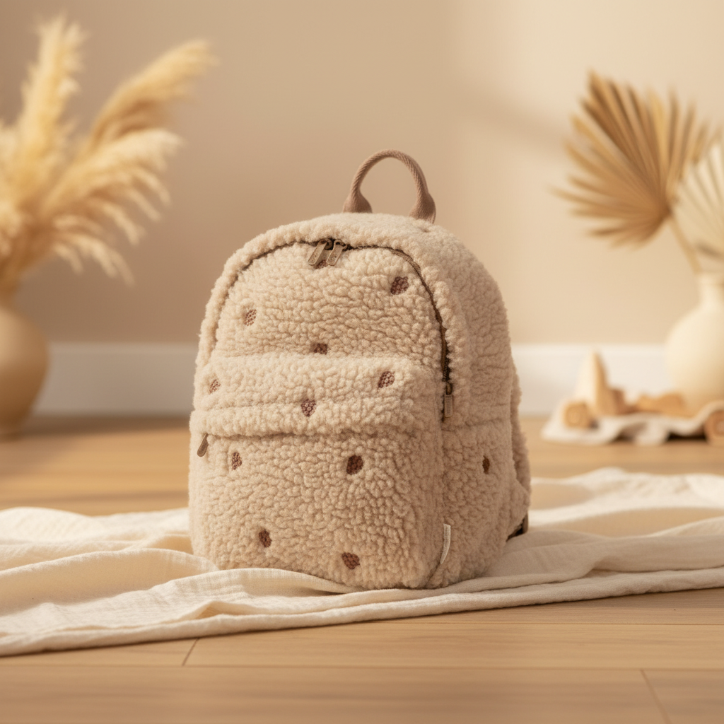 Teddy backpack taupe