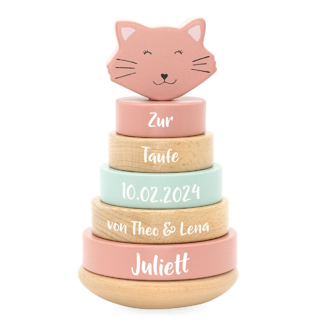 Wooden Stacking Tower - Mrs. Cat - for Baptism | Trixie