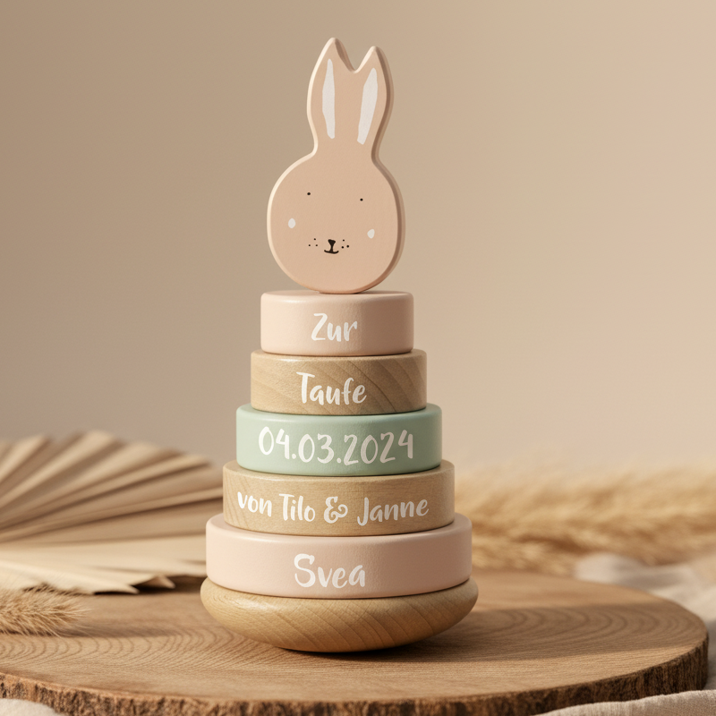 Stacking Tower Mrs. Rabbit Wood - For Baptism | Trixie
