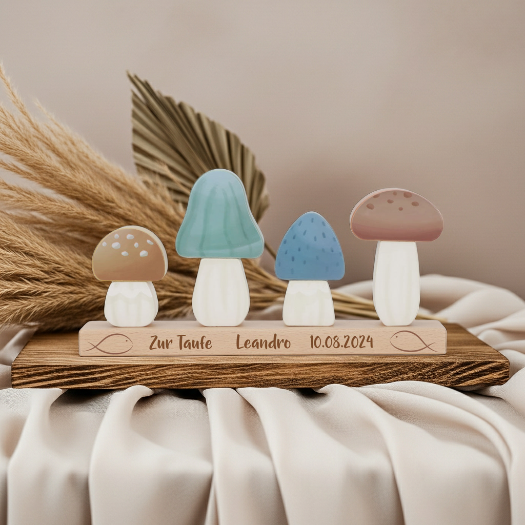 Stackable Mushrooms - Forest Friends "For Baptism"