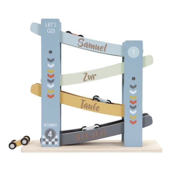 Marble run "For the christening" Ocean wood, blue