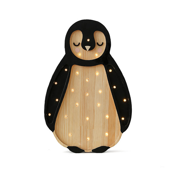 Baby Penguin Wooden Lamp | Little Lights
