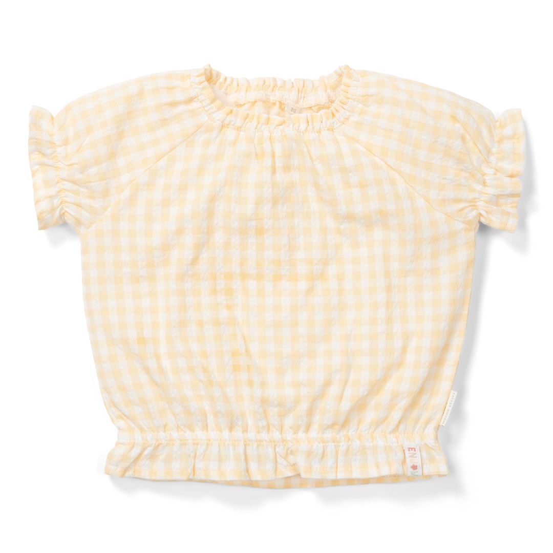 Short-sleeved blouse Sunshine Checks | Little Dutch