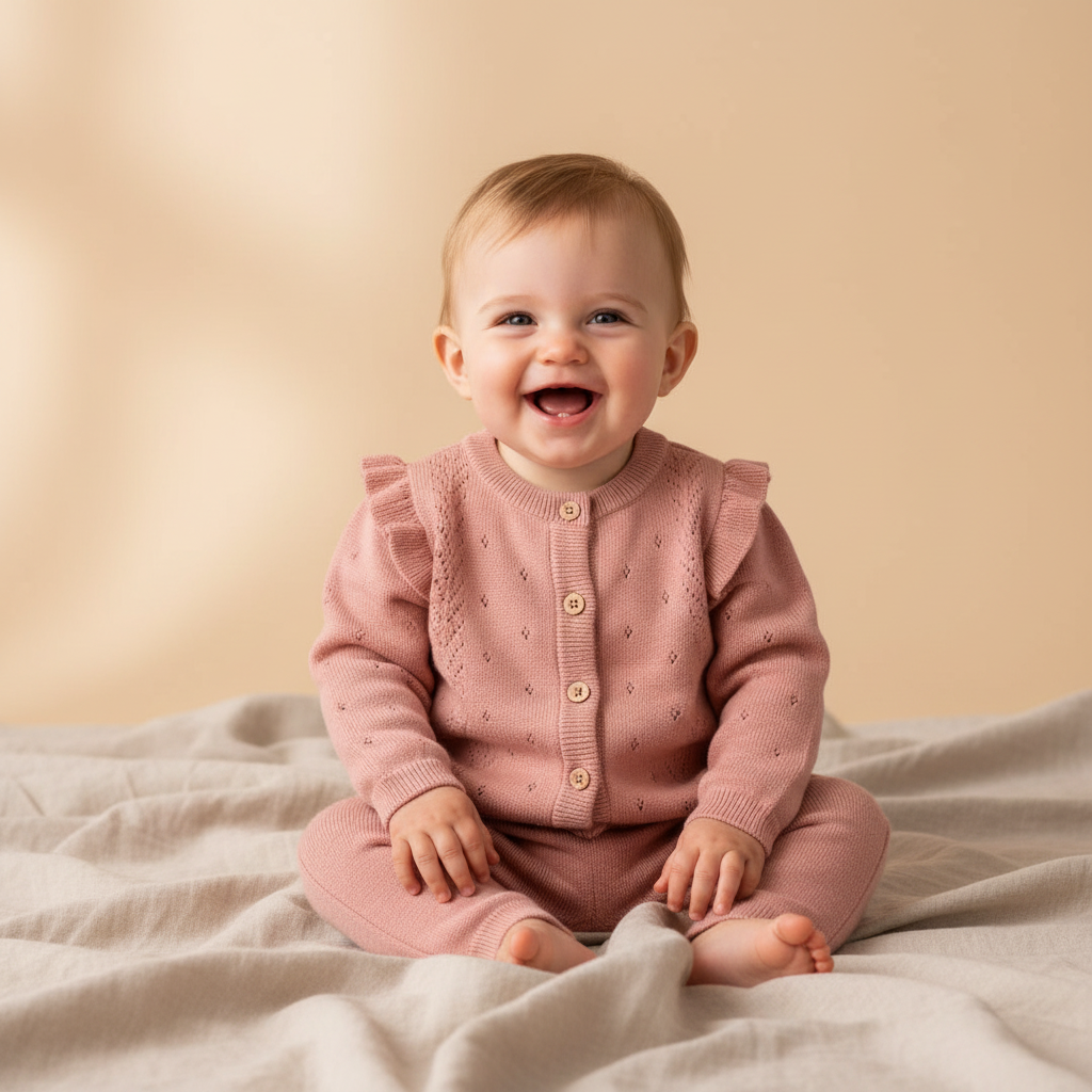 Rose Pink Cardigan | Little Dutch