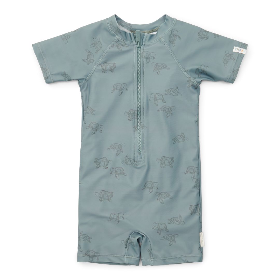 Turtle Island short-sleeved swimsuit | Little Dutch