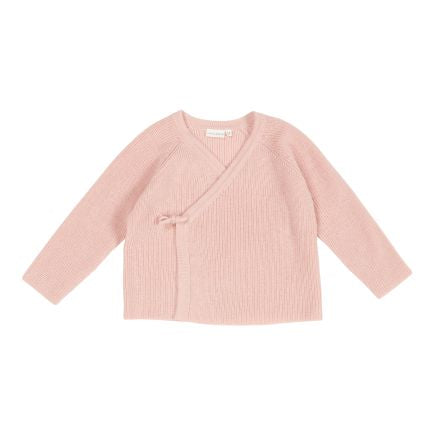 Wrap Cardigan Essential Pure Soft Pink | Little Dutch