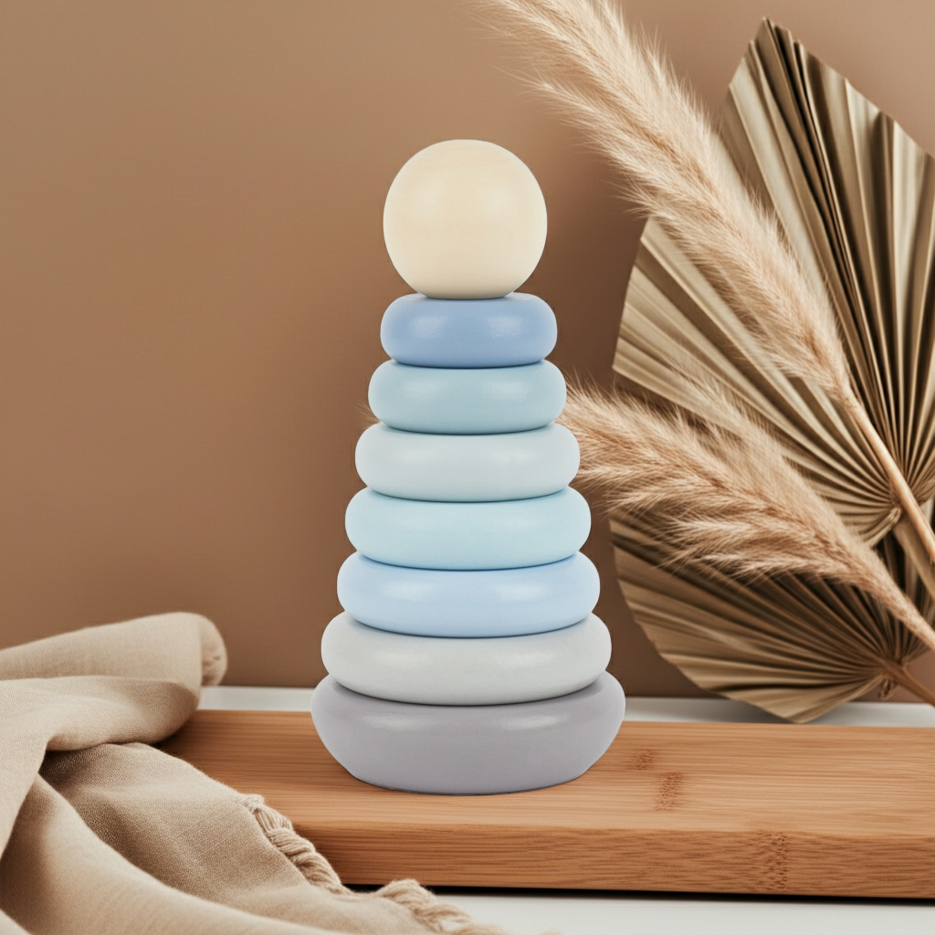 Hazy wood stacking tower | bieco