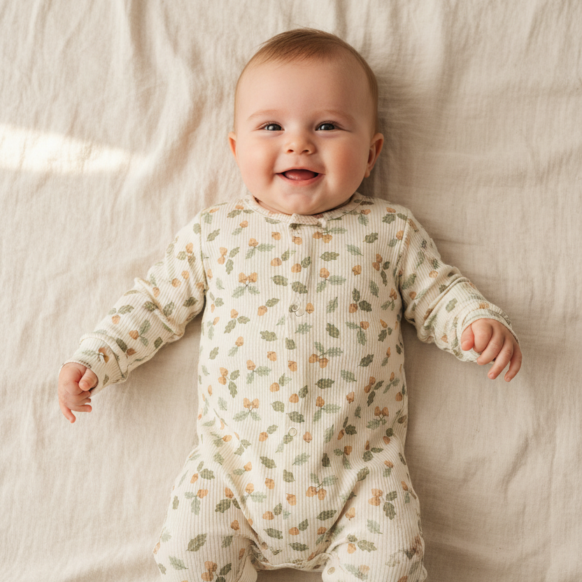 One-piece pajamas Acorns &amp; Leaves - Nightwear | Little Dutch