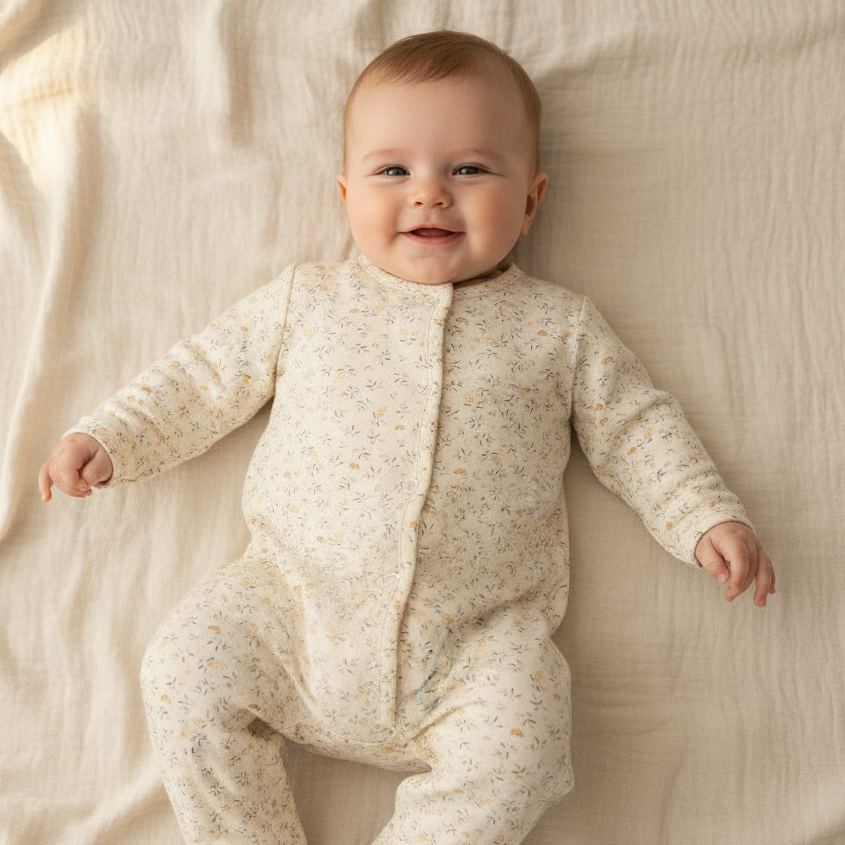 One-piece pajamas Blueberry Leaves - Nightwear | Little Dutch