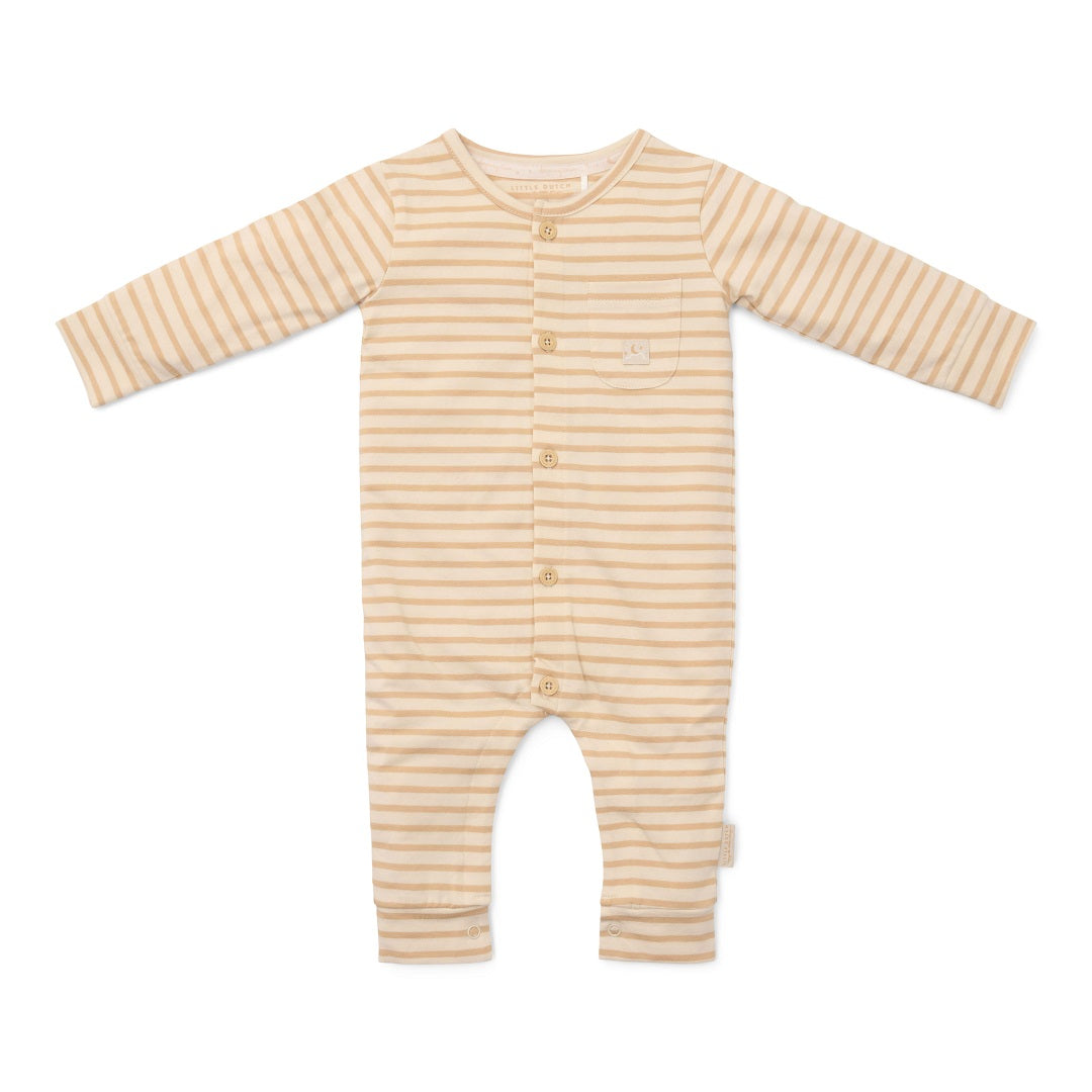 One-piece pajamas Natural Stripes - Nightwear | Little Dutch