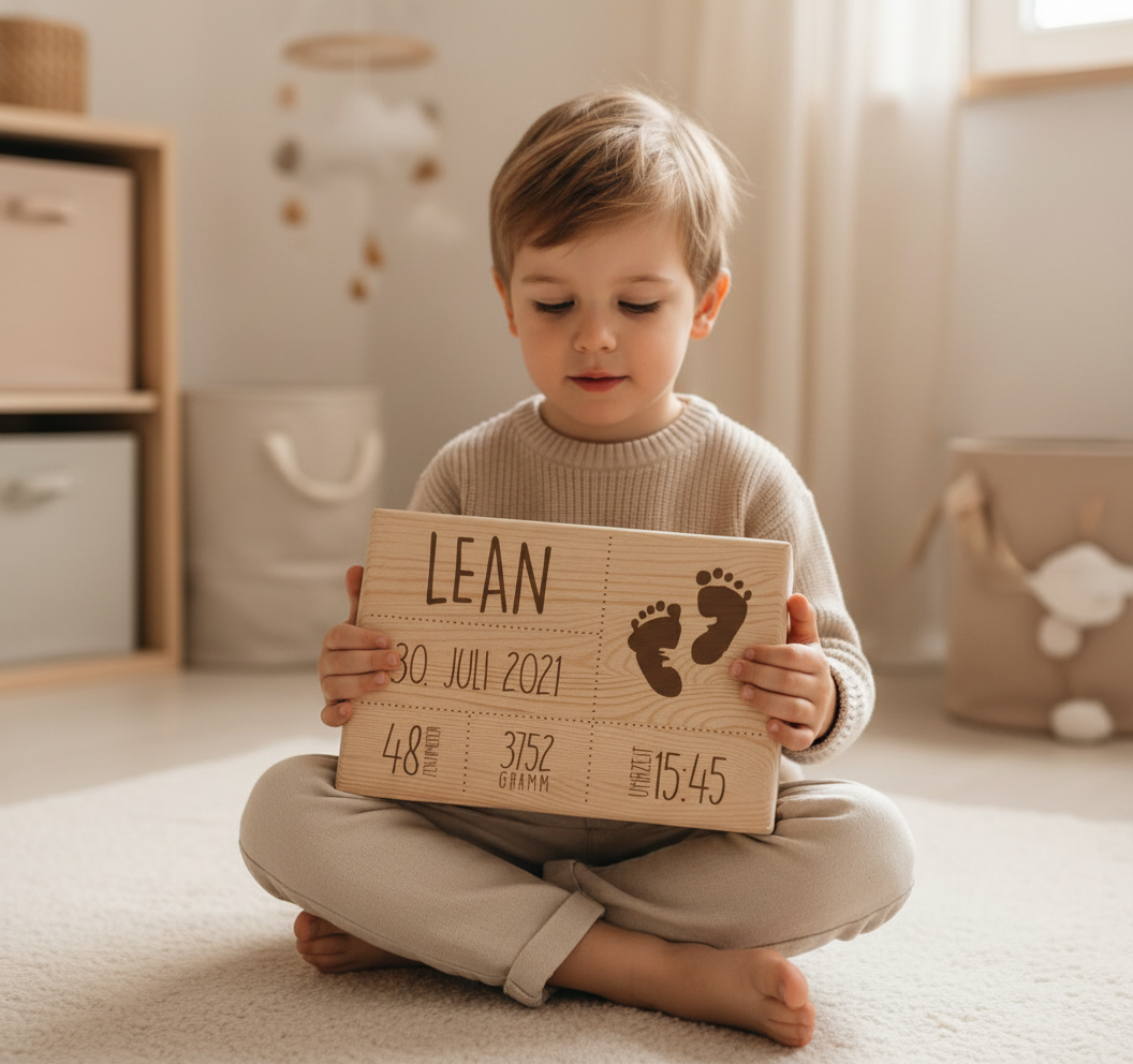 XL Memory Boxes - Natural Wood - Christening / School / Kindergarten / Communion - Personalized | Smack Boxes