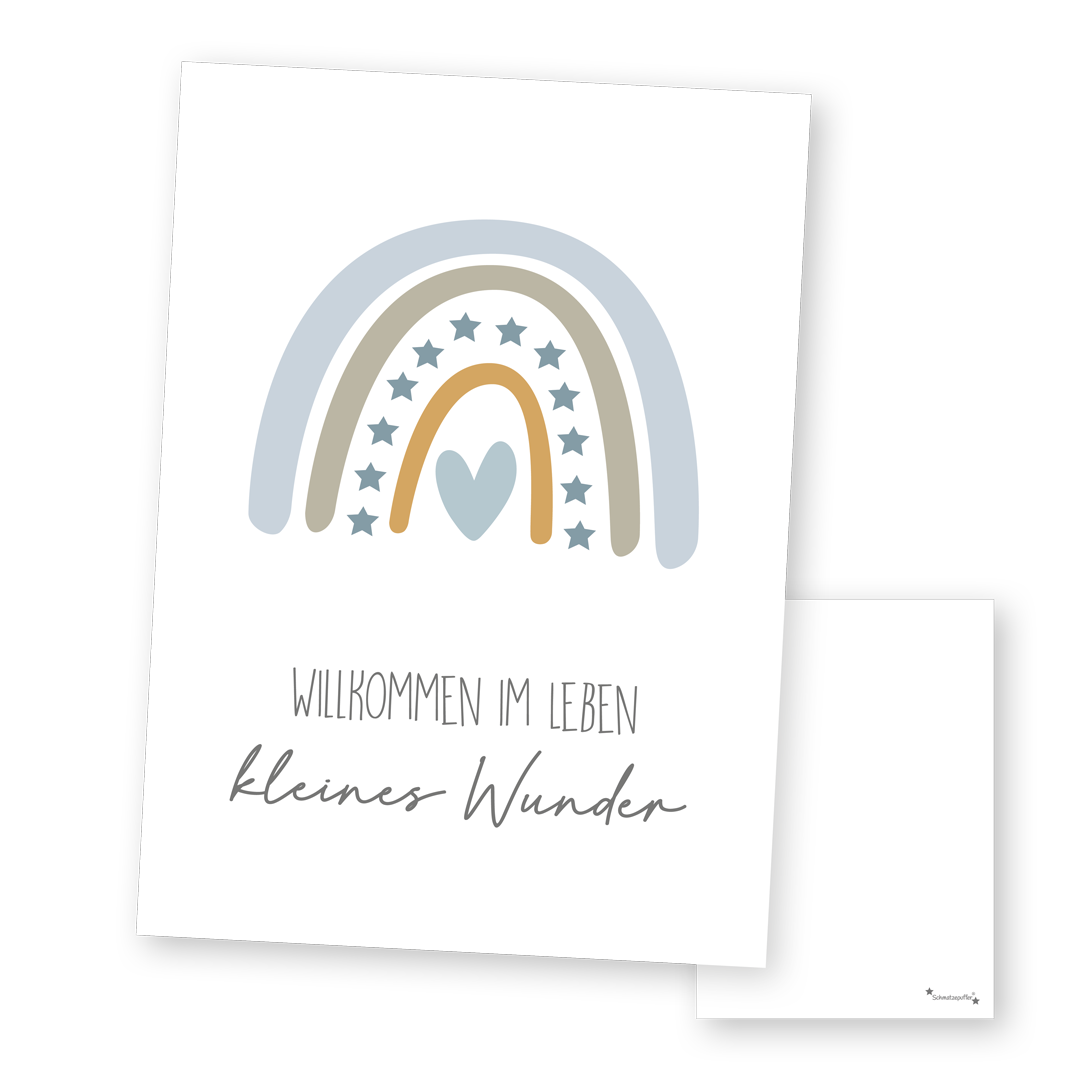 Greeting Card Blue - Little Miracle | Smacking Puff