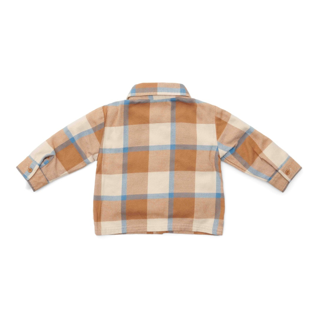 Blouse Ice Blue check | Little Dutch