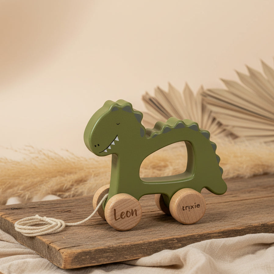 Wooden Pull Toy - Mr. Dino | Trixie