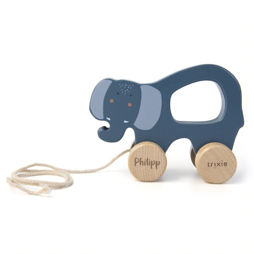 Wooden pull-along toy - Elephant Lady | Trixie