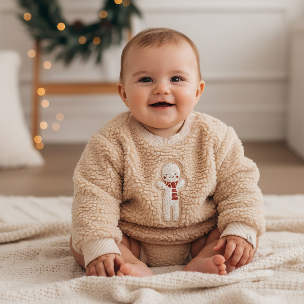 Teddy Christmas Sweater Gingerbread | Little Dutch