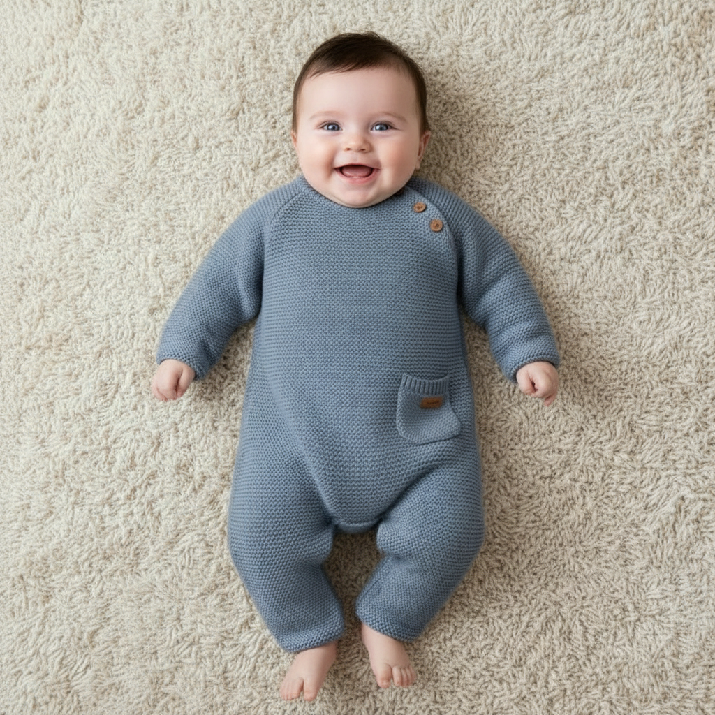 Knitted romper Sailors Bay Blue | Little Dutch