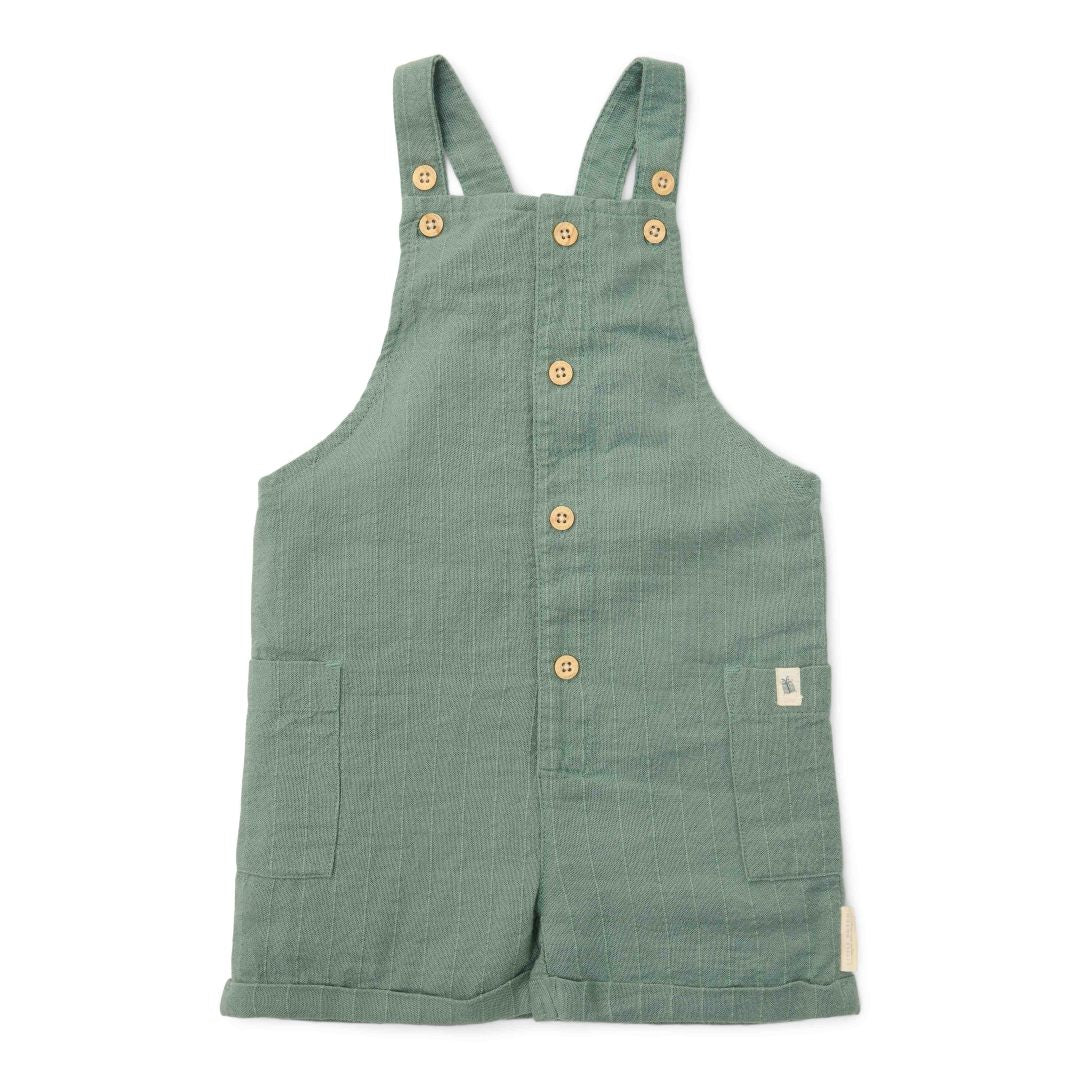 Short dungarees Forest Green | Little Dutch