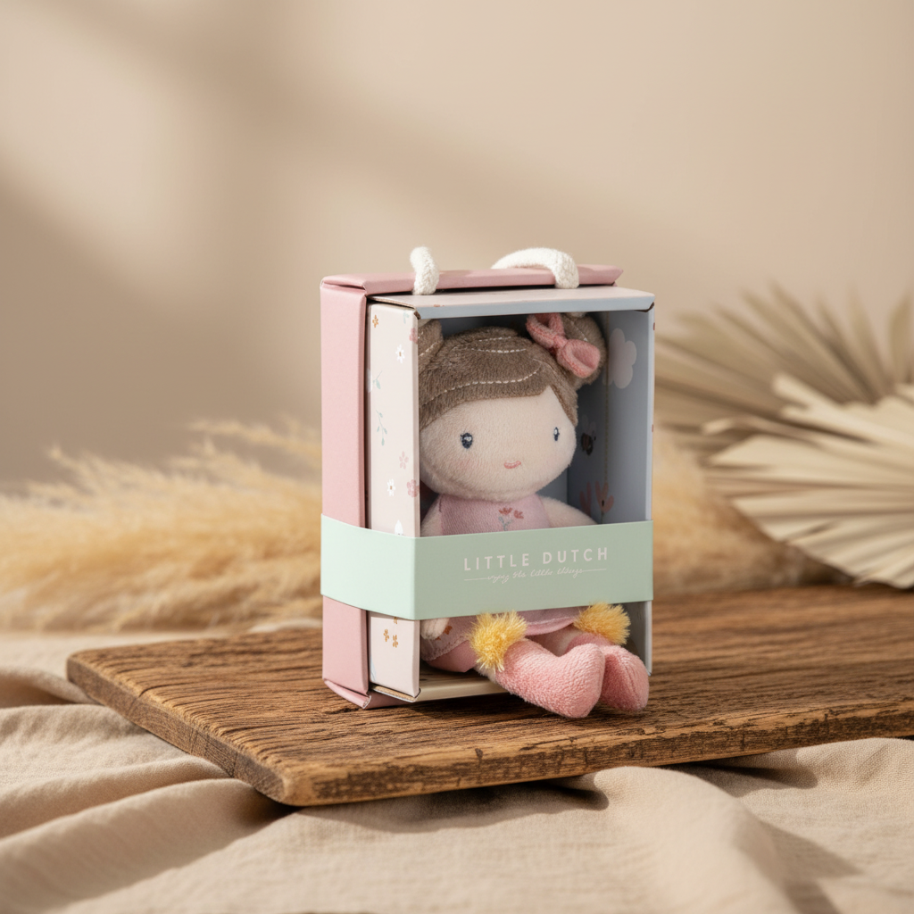 Pink cuddly doll, 10 cm