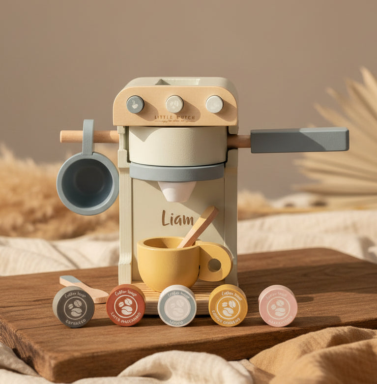 Small wooden coffee machine, mint