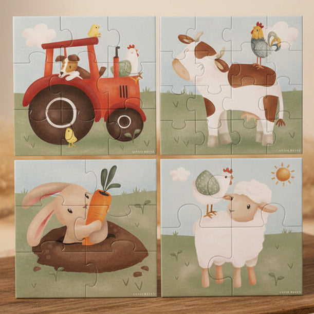 4 in 1 Puzzle Set Little Farm