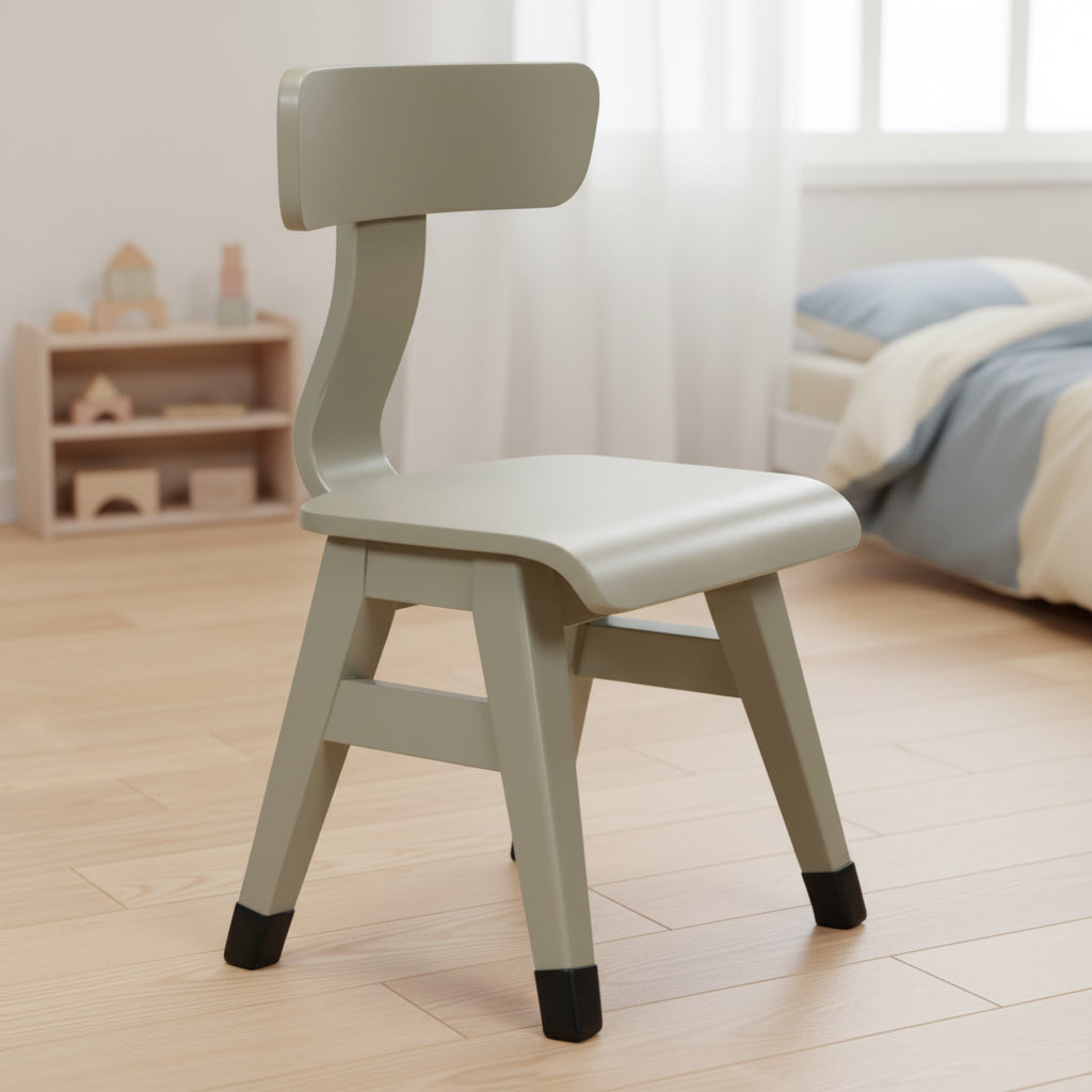 Children's chair made of wood, olive