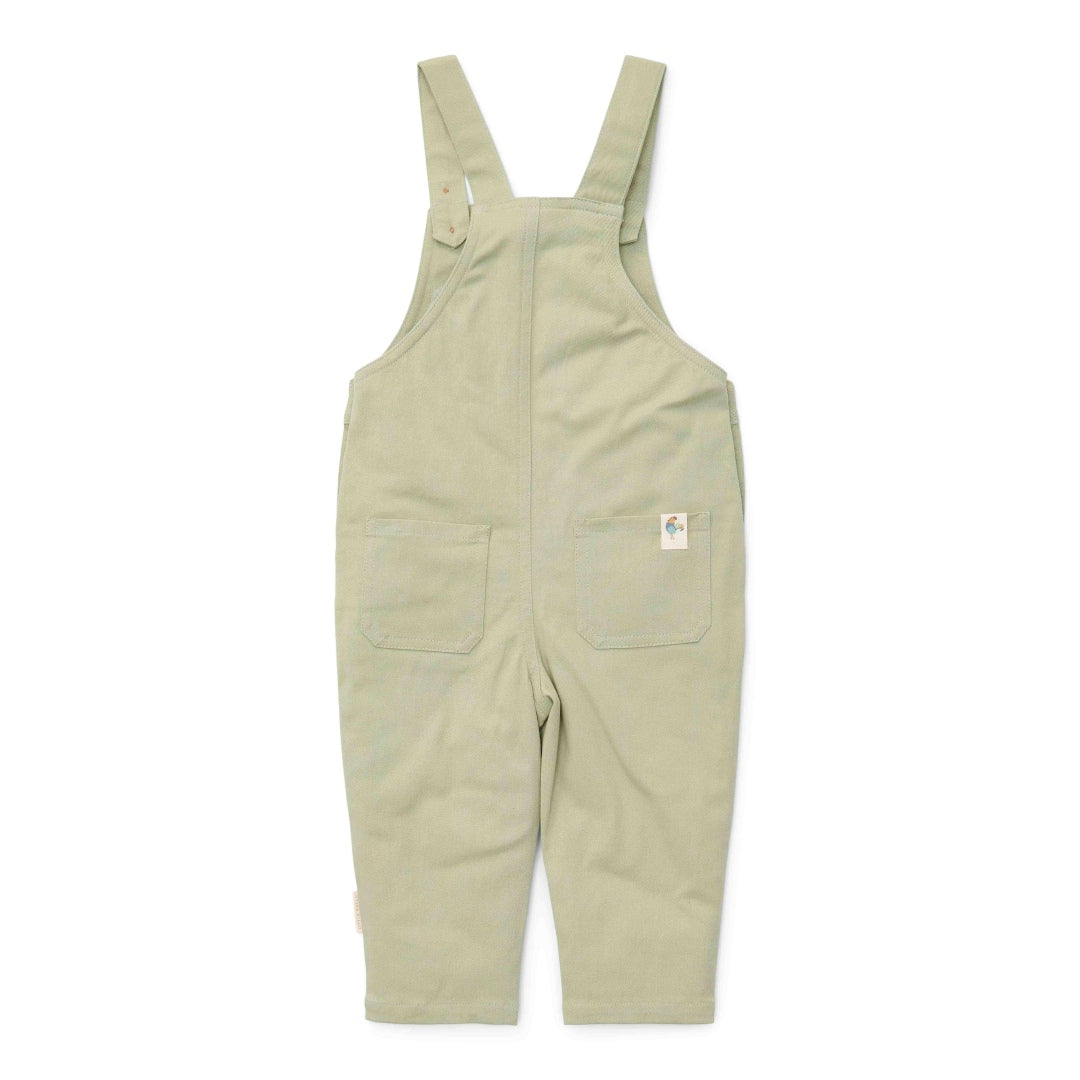 Green dungarees for boys | Little Dutch