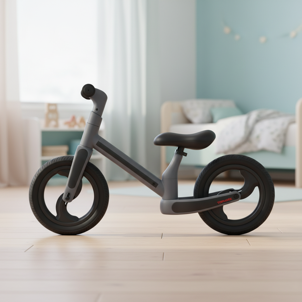 Manu foldable balance bike, grey | Topmark