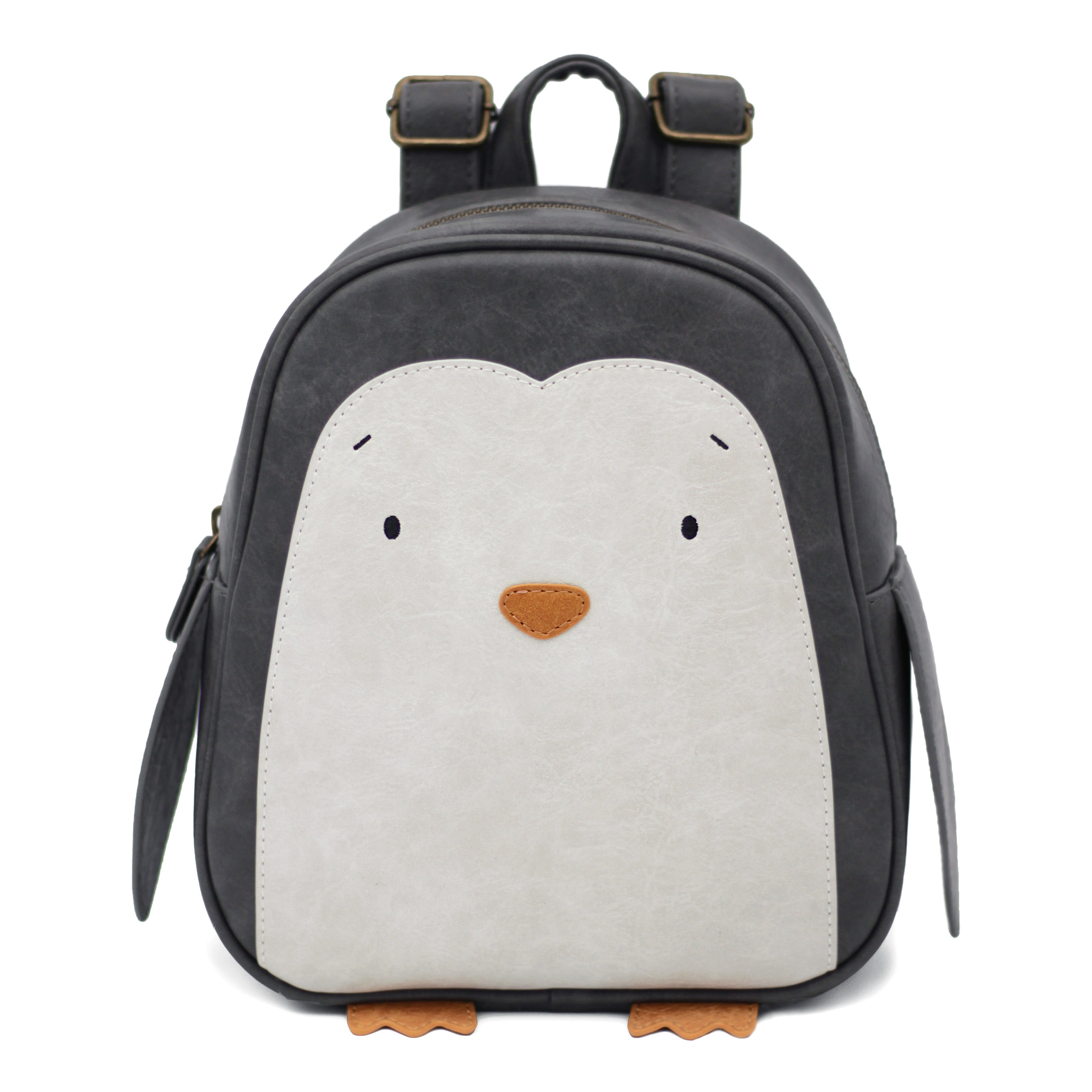 Backpack Penguin Alwin large, grey | Little Who