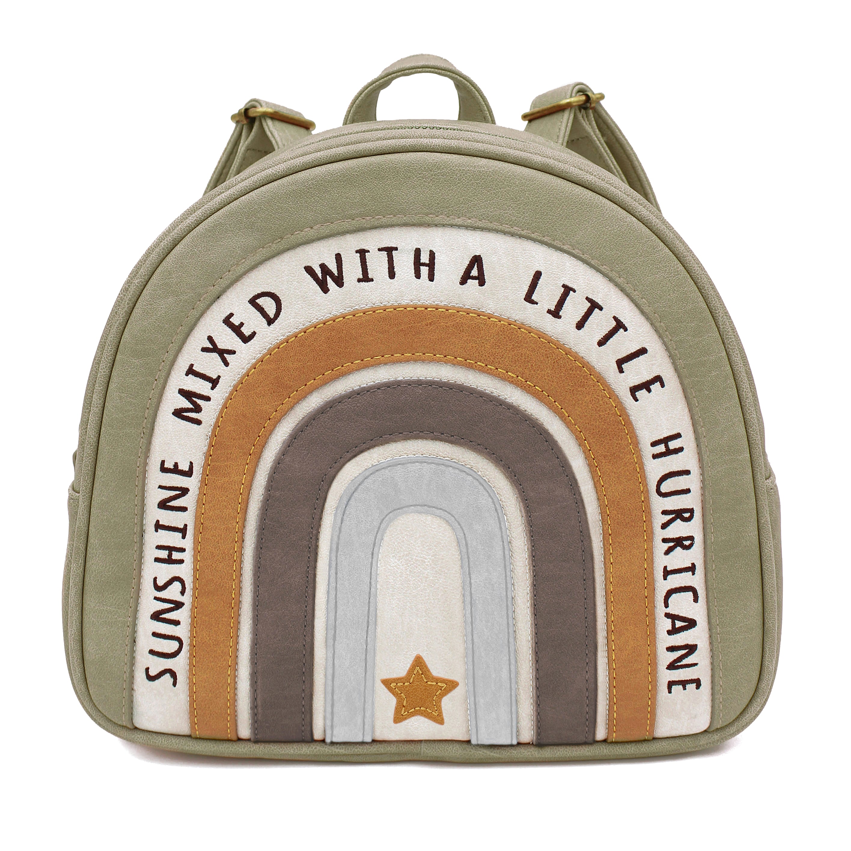 Rainbow backpack large, green | Little Who