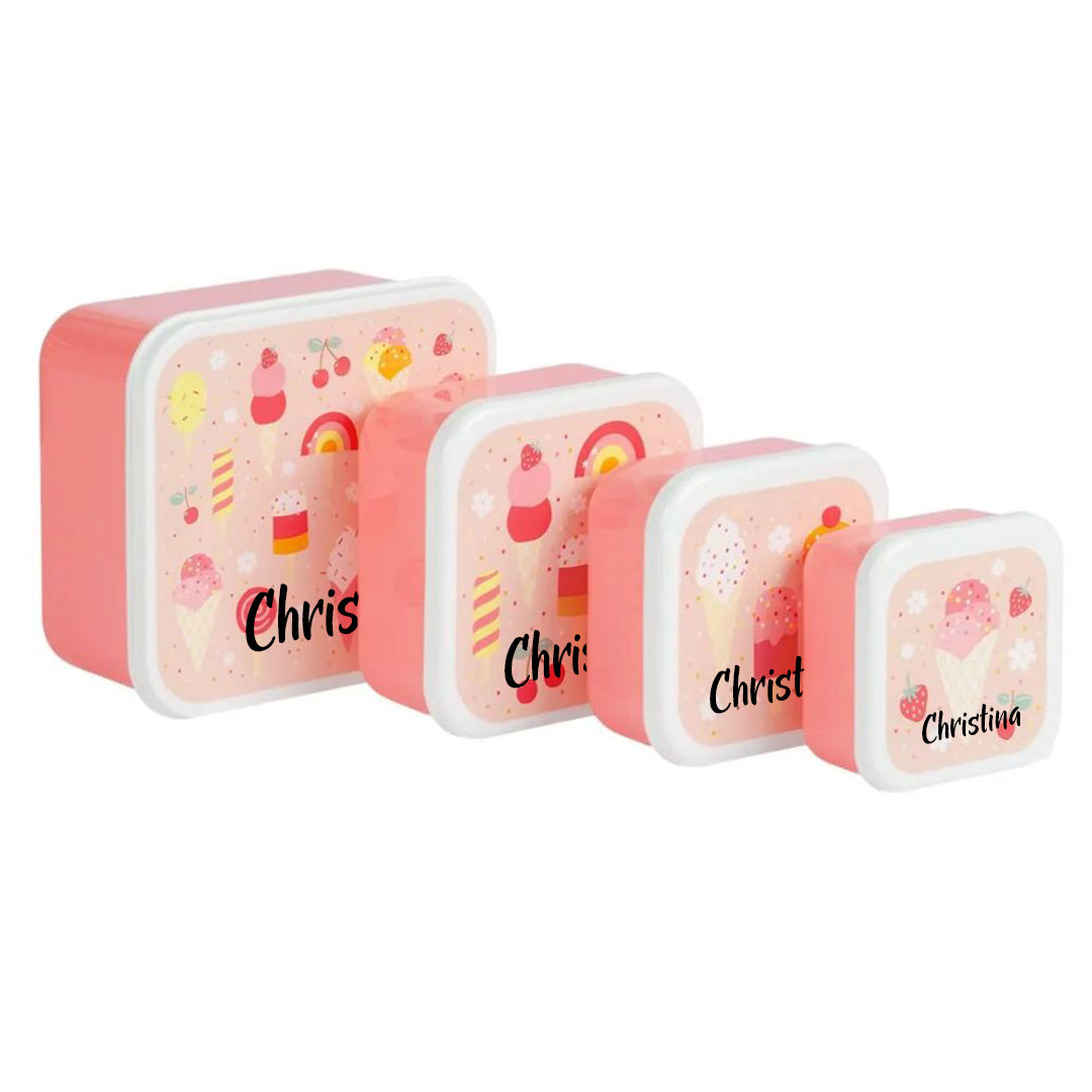 Ice cream lunch box set of 4 | a little lovely company