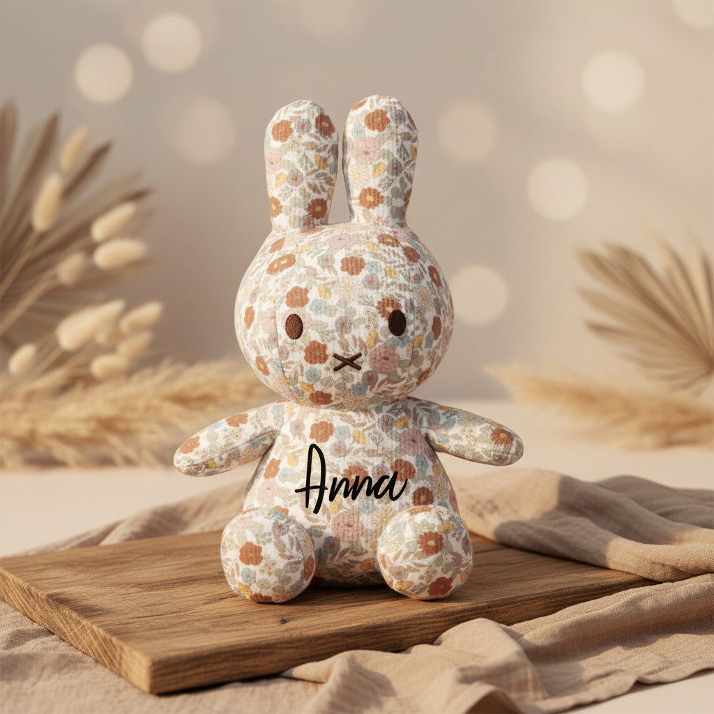 Cuddly bunny Vintage Little Flowers Allover, 35 cm x Miffy